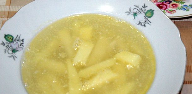 картофельный суп с тмином и чесноком