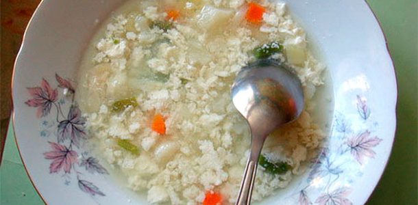 яичный суп с овощами