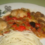 Спагетти с грибным итальянским соусом