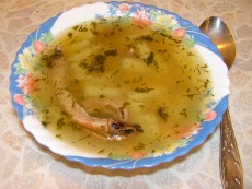суп гороховый со свиными ребрышками