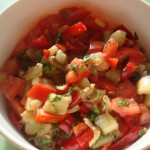 Салат с баклажанами и помидорами