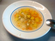 овощной суп на бульоне