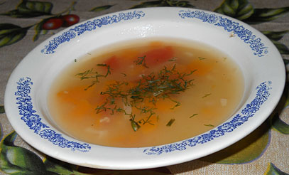 суп с пшеном